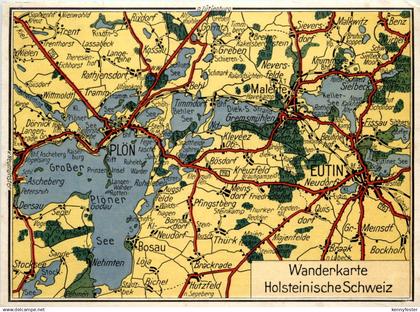 Plön - Eutin - Wanderkarte