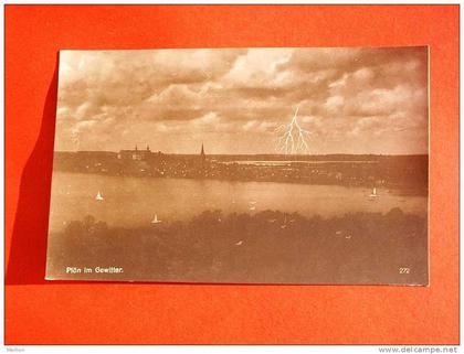 Plön im Gewitter, lighting, foto Karl Ehmke FOTO-AK  cca 1935-    XF+  D6926