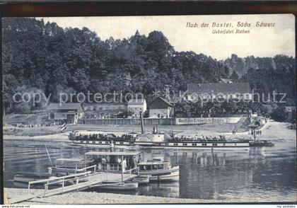 Rathen Saechsische Schweiz ueberfahrt Rathen Gasthaus Erbgericht