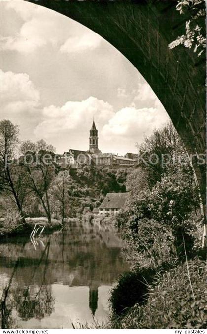 43350693 Rottweil Neckar Partie am Neckar Blick zur Kirche Rottweil Neckar