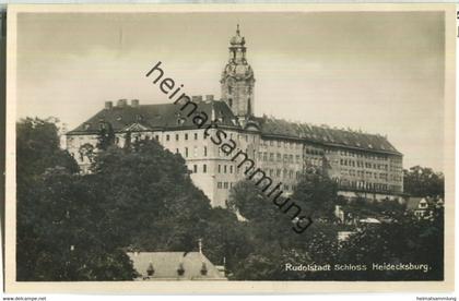 Rudolstadt - Schloss Heidecksburg - Foto-AK - Verlag Hermann Paris Rudolstadt