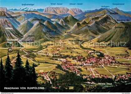 72931368 Ruhpolding Panoramakarte Weisse Traun Ruhpolding