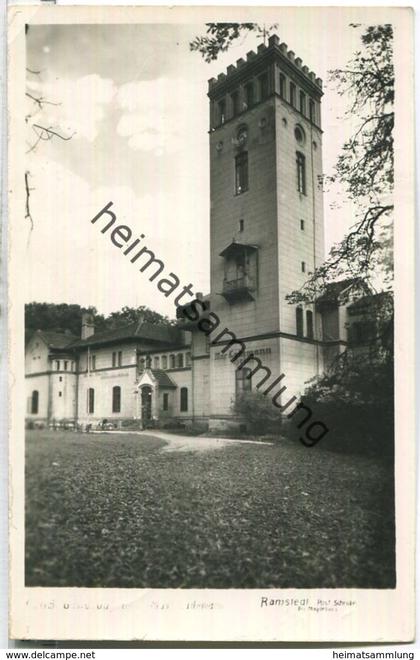 Loitsche-Ramstedt - Schloss - Max Lademann-Heim - Foto-AK - Posthilfsstellen-Stempel Schricke über Wolmirstedt