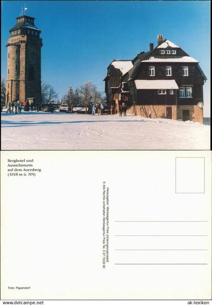 Auersberg (Erzgebirge) Berghotel Auersberg mit Aussichtsturm 1995