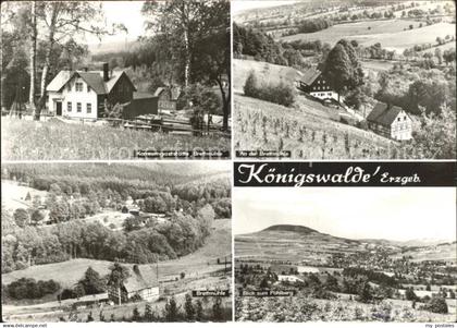 Koenigswalde Erzgebirge Konsumgaststaette Brettmuehle Panorama Blick vom Poehlbe