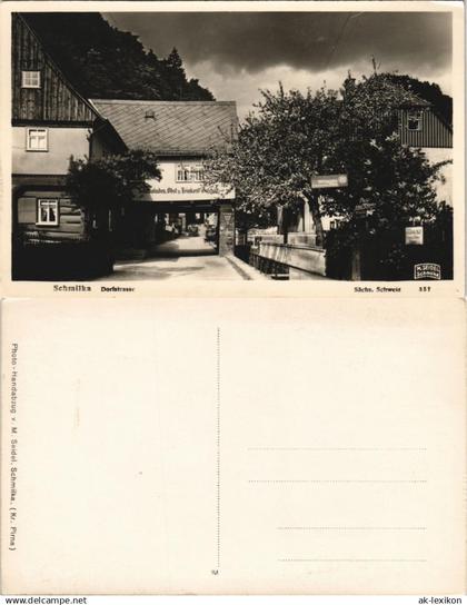 Ansichtskarte Schmilka Dorfstraße M. Seidel Schmilka 1935