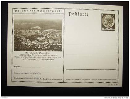 SCHÖMBERG NEUENBÜRG HINDENBURG ENTIER POSTAL GANZSACHE STATIONERY