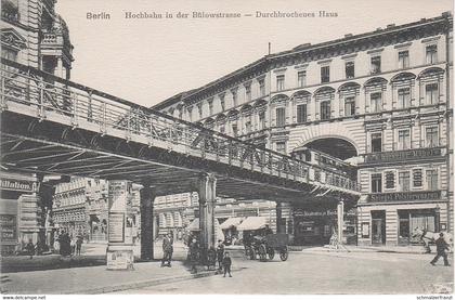 AK Berlin Schöneberg Bülowstraße Durchbrochenes Haus Hochbahn S Bahn Restaurant Akademische Bierhallen Dennewitzstraße