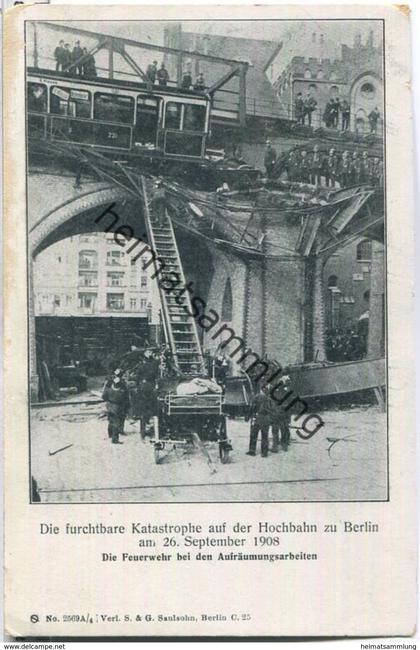 Berlin-Schöneberg - Katastrophe auf der Hochbahn 1908 - Feuerwehr