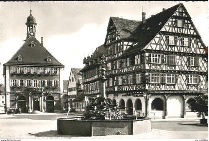 70099683 Schorndorf Wuerttemberg Schorndorf Rathaus Brunnen