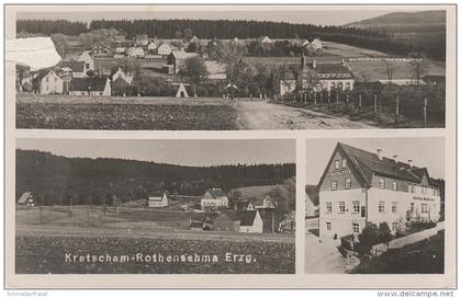 AK Kretscham Gasthof Rothensehma bei Sehmatal Bärenstein Crottendorf Neudorf Sehma Annaberg Elterlein Cranzahl Stempel