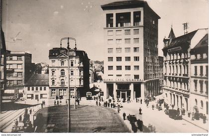 Foto AK Reichenberg Liberec Tuchplatz Konrad Henlein Platz Grand Cafe General Central Sprachenschule a Gablonz Zittau