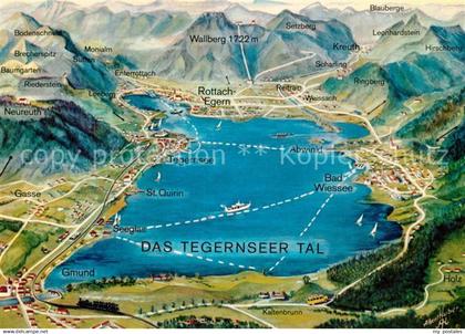 73244222 Tegernsee Panoramakarte Tegernsee