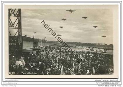 Berlin-Tempelhof - Zentral-Flughafen - Foto-AK 1933