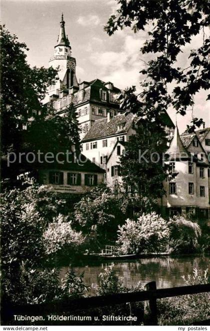 72762208 Tuebingen Hoelerlinturm Stiftskirche Tuebingen