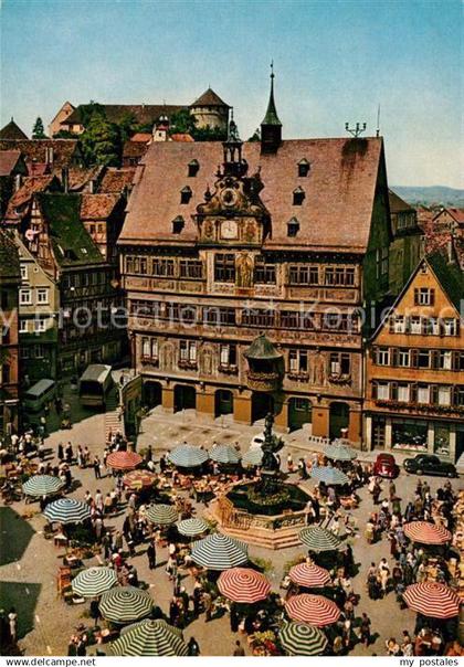 73124759 Tuebingen Marktplatz Rathaus Tuebingen