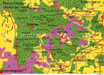 73650306 Lueneburger Heide Naturschutzpark Gebietskarte Lueneburger Heide