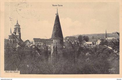 Weil der Stadt - Roter Turm gel.1914