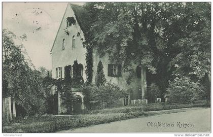 AK Oberförsterei Forsthaus Kreyern bei Coswig Weinböhla Moritzburg Auer Radebeul Dippelsdorf Friedewald Dresden Stempel