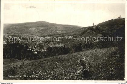 42561603 Weinheim Bergstrasse Panorama Weinheim