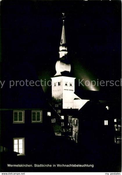 73124724 Wermelskirchen Stadtkirche in Weihnachtsbeleuchtung Wermelskirchen