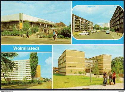 F3505 - TOP Wolmirstedt HO Gaststätte Kristall Schule Neubauten DDR Architektur - Bild und Heimat Reichenbach