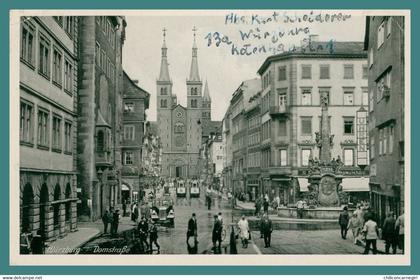 WURZBURG - Domstrasse - WÜRZBURG - Domstraße - WUERZBURG - Animée - Verlag EMIL HARTMANN - 1944