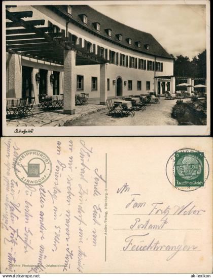 Ansichtskarte Zirndorf Restauration am Kurhaus 1934