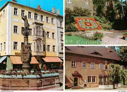 73040671 Zittau Marsbrunnen Markt Blumenuhr Stadtmuseum Zittau