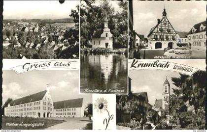 70084805 Krumbach Krumbach Marktplatz Rathaus Amt x 1964