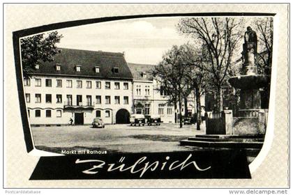 Zülpich - Markt mit Rathaus - & old cars