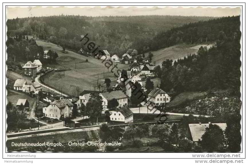 Deutschneudorf - Ortsteil Oberlochmühle - Foto-AK