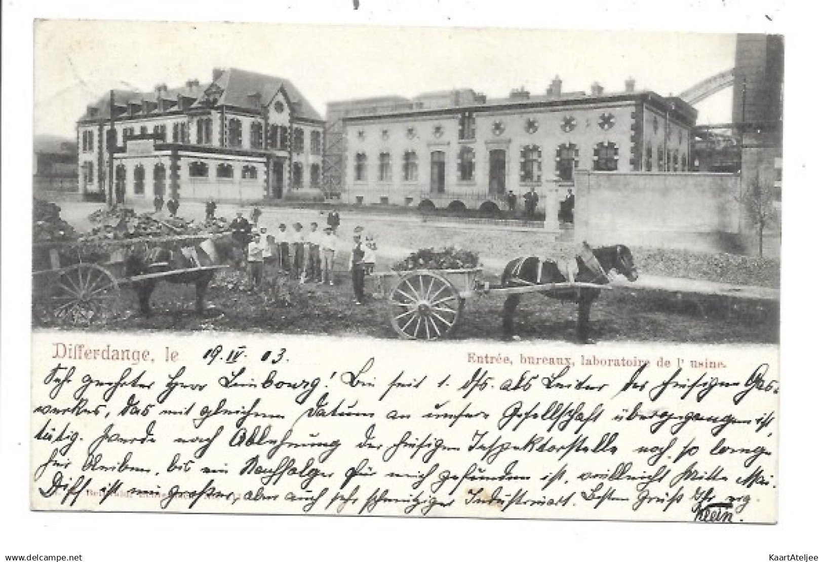 Differdange - Entrée, bureaux, laboratoire de l'usine.