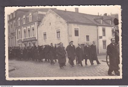 Carte photo arch. Feidt Luxembourg Differdange cortege mortuaire obseques funerailles corbillard  (21247)