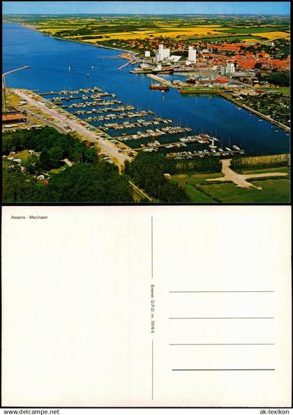 Postcard Assens Luftbild Aerial View Assens - Marinaen 1970