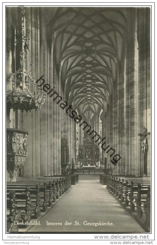 Dinkelsbühl - St. Georgskirche - Inneres - Foto-AK