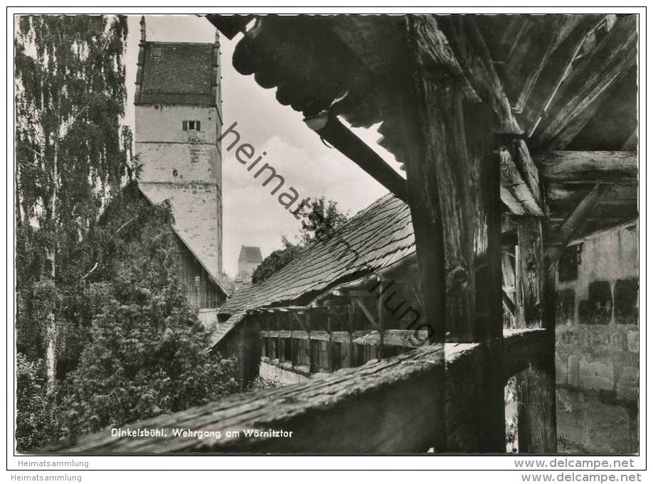 Dinkelsbühl - Wehrgang am Wörnitztor - Foto-AK Grossformat