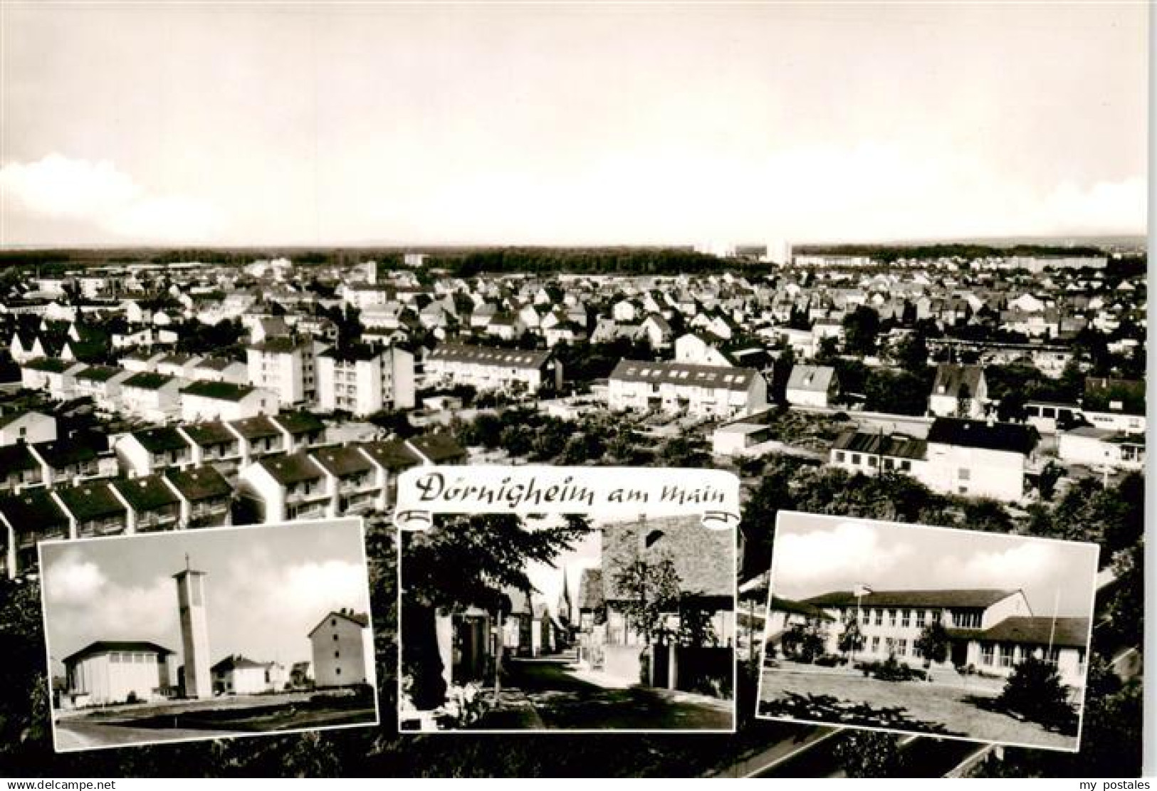 Doernigheim Maintal Stadtpanorama Kirche Strassenpartie