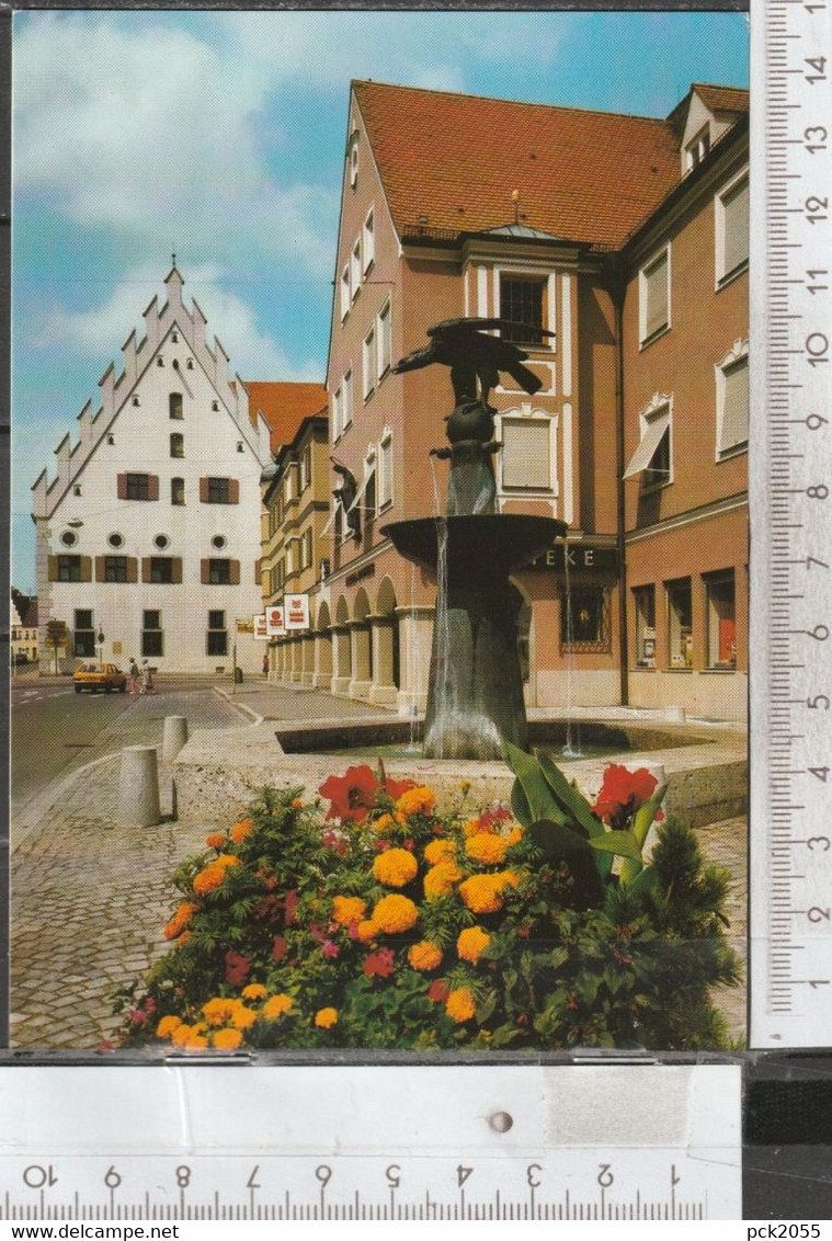 Donauwörth Fuggerhaus und Reichsstadtbrunnen ungebraucht ( AK 3153 )