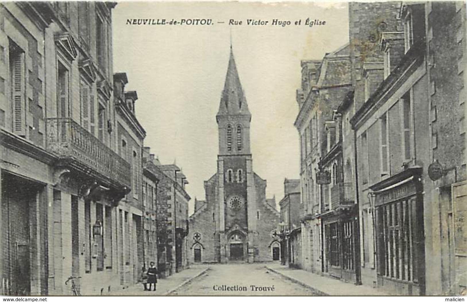 - dpts div.-ref-WW264- vienne - neuville de poitou - neuville en poitou - rue victor hugo - magasin - magasins -