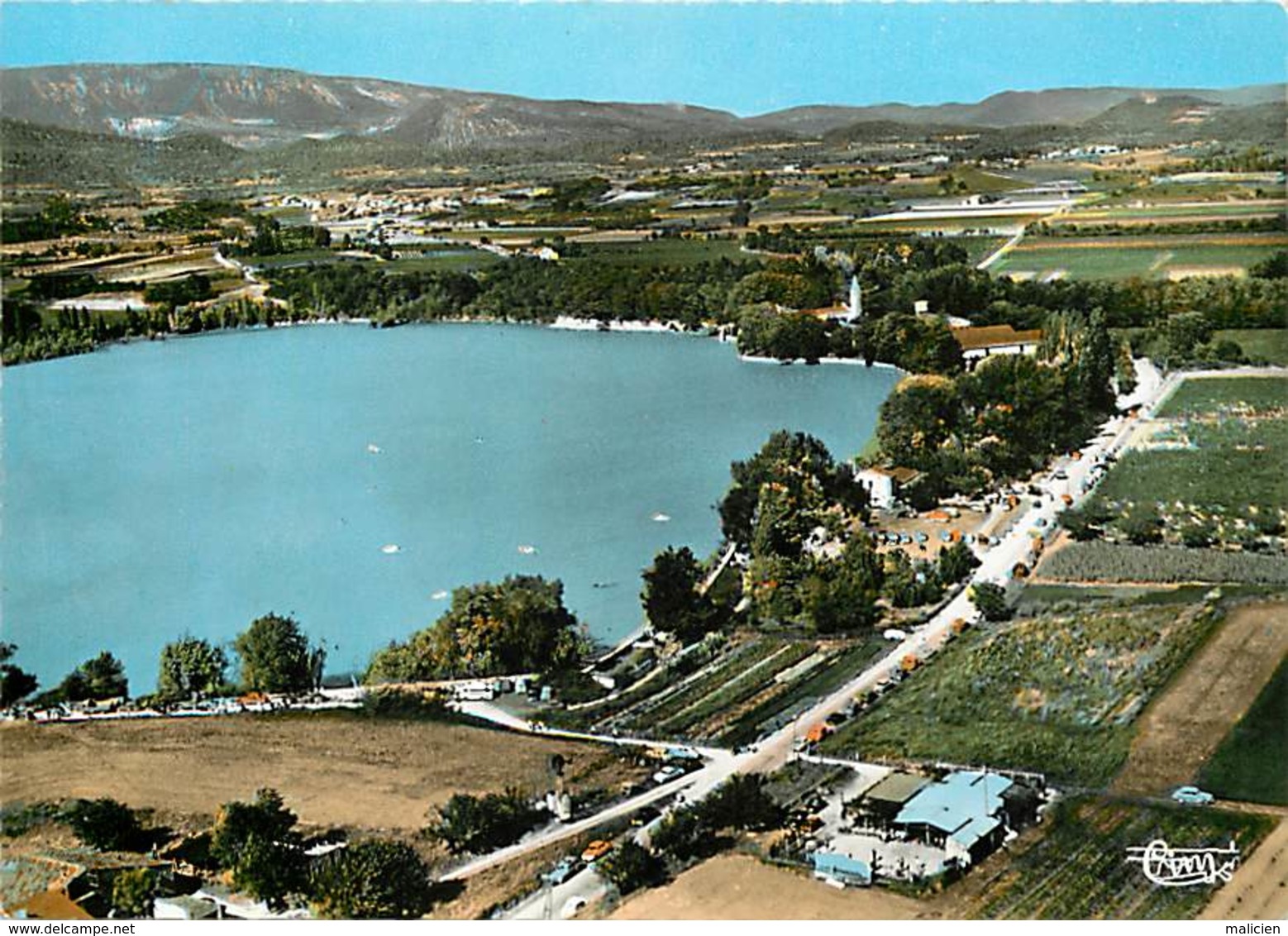 - dpts div.-ref-Y56- vaucluse -  cabrieres d aigues - etang de la bonde - vue aerienne - etangs -