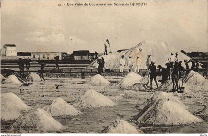 CPA AK Une Visite du Gouverneur aux Salines de Djibouti DJIBOUTI (1084511)