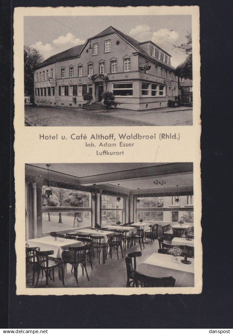 Dt. Reich AK Waldbröl Hotel u. Cafe Althoff