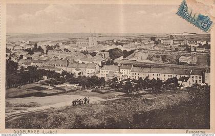 LUXEMBOURG - Dudelange - panorama - la ville - animé -  maison de gros P Houstraas - Carte Postale Ancienne