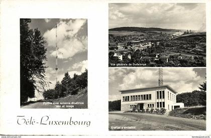 luxemburg, DUDELANGE, Tele-Luxembourg Station d'émission (1957) RPPC Postcard