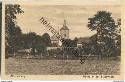 Altlandsberg - Partie an der Stadtmauer - Verlag F. Hähnel Altlandsberg 30er Jahre