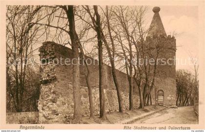 Angermuende Alte Stadtmauer und Pulverturm