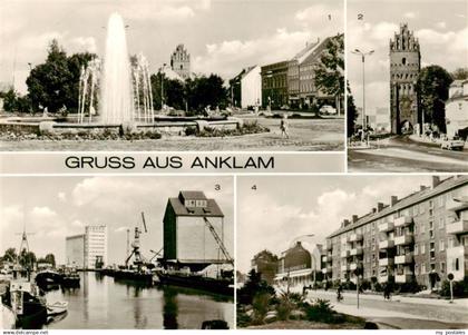 73907548 Anklam Blick vom Marktplatz Steintor Hafen Peenstrasse