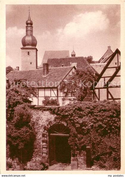 73695793 Arnsberg Westfalen Teilansicht mit Kirchturm Arnsberg Westfalen