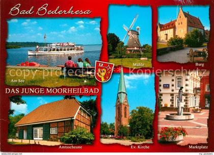 73195549 Bad Bederkesa Am See Fahrgastschiff Muehle Burg Amtsscheune Ev Kirche M